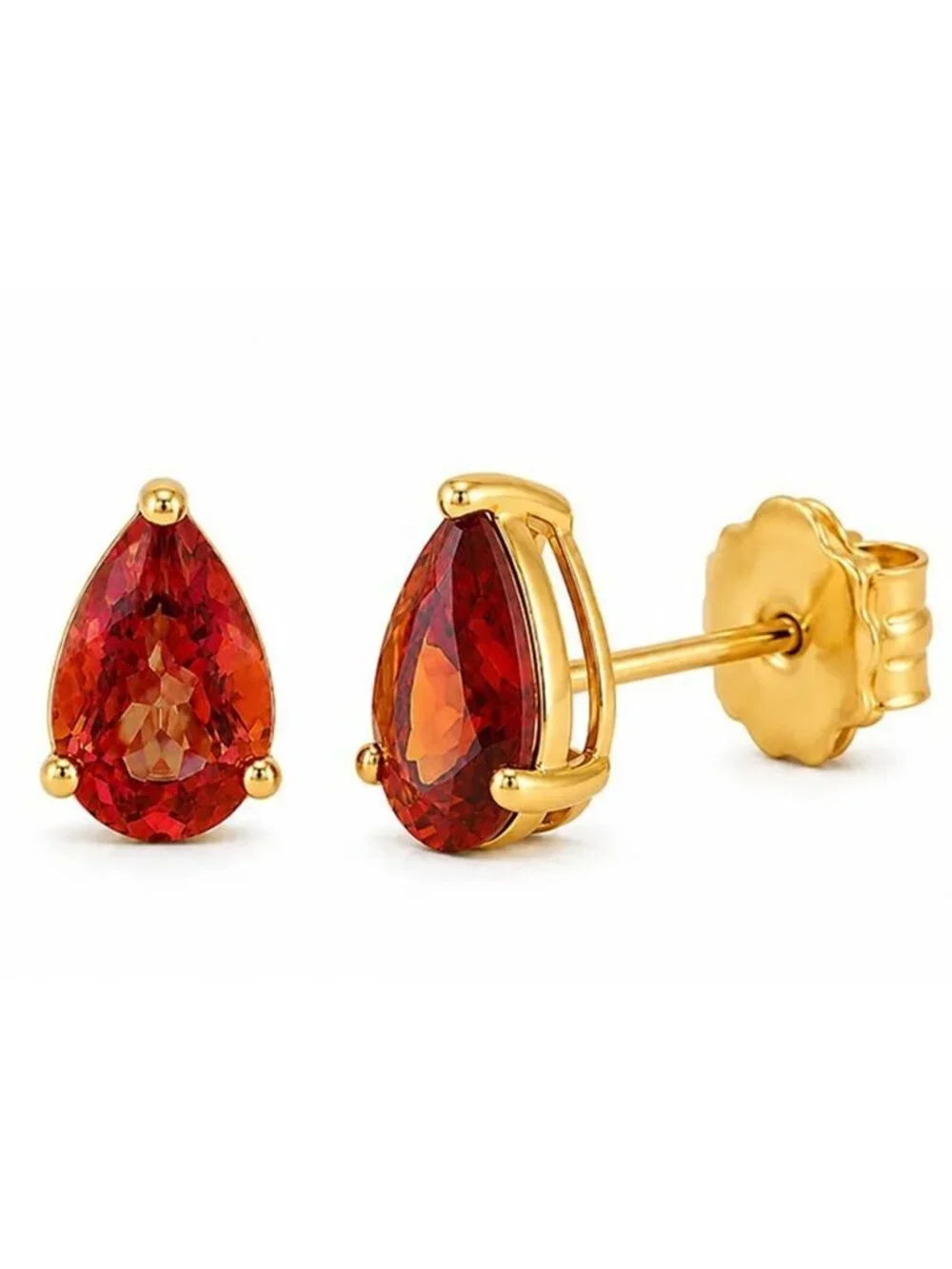 Created 1.86 Cts Azotic Topaz Stud Earrings 14k Yellow Gold
